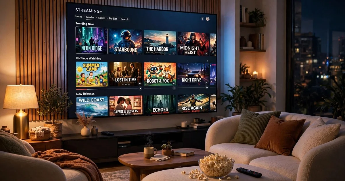 best streaming services 2026 compared on a TV in a living room